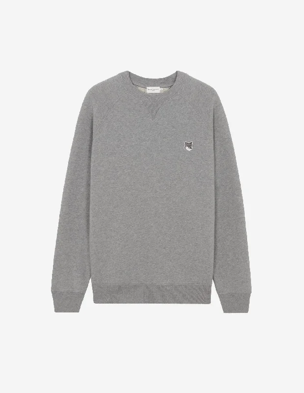 Grey Fox Head Patch Classic Sweatshirt Grey Melange Refined Men's Velvet Refined Men's Velvet