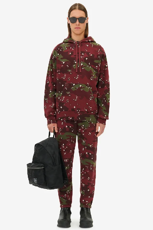 MAISON KITSUNÉ CAMO FOX RELAXED HOODIE WINE LEES DESIGN Sharp Men's Italian Sharp Men's Italian