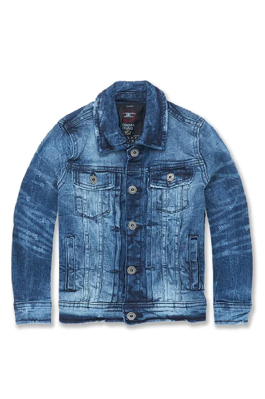 Kids Bayside Denim Trucker Jacket (Deep Blue) Classic Men's Pin Classic Men's Pin