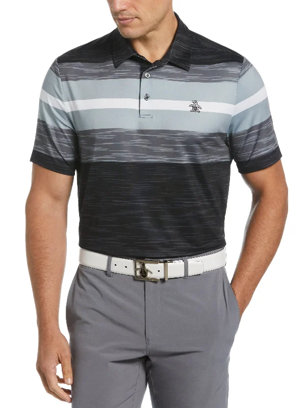 Men's Color Block Engineered Marl Stripe Polo Youthful Men's Pop Youthful Men's Pop