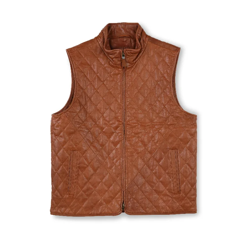 Men's Leather Quilted Ranch Vest Elegant Men's Formal  Elegant Men's Formal 