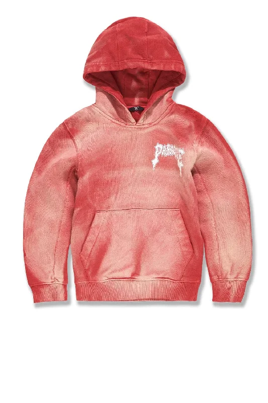 Kids Afterlife Pullover Hoodie (Red) Cool Men's Distressed Cool Men's Distressed