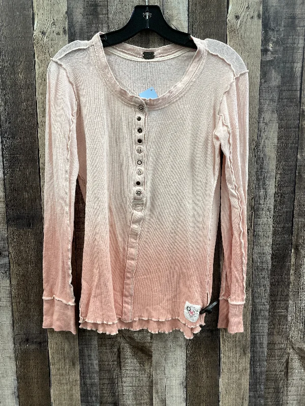 Top Long Sleeve By We The Free In Pink, Size: S Modern Men's 