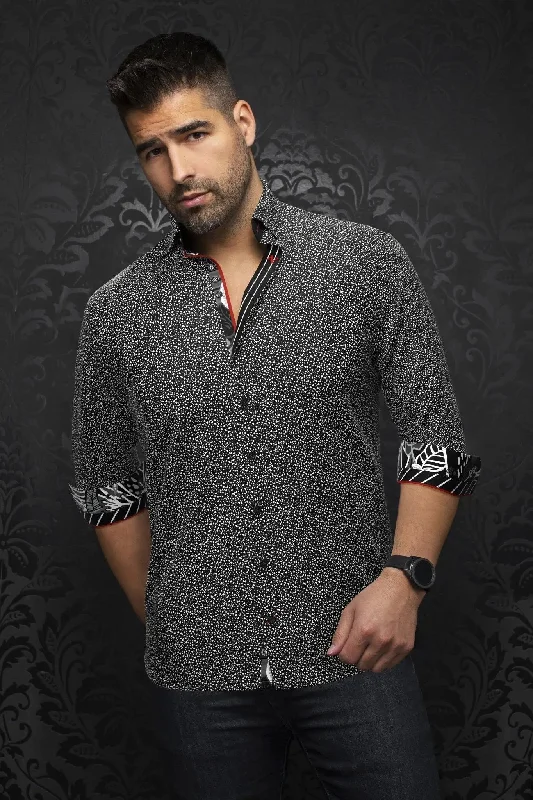 AU NOIR | Long Sleeve Shirt | Mozzi Black Practical Men's Multi