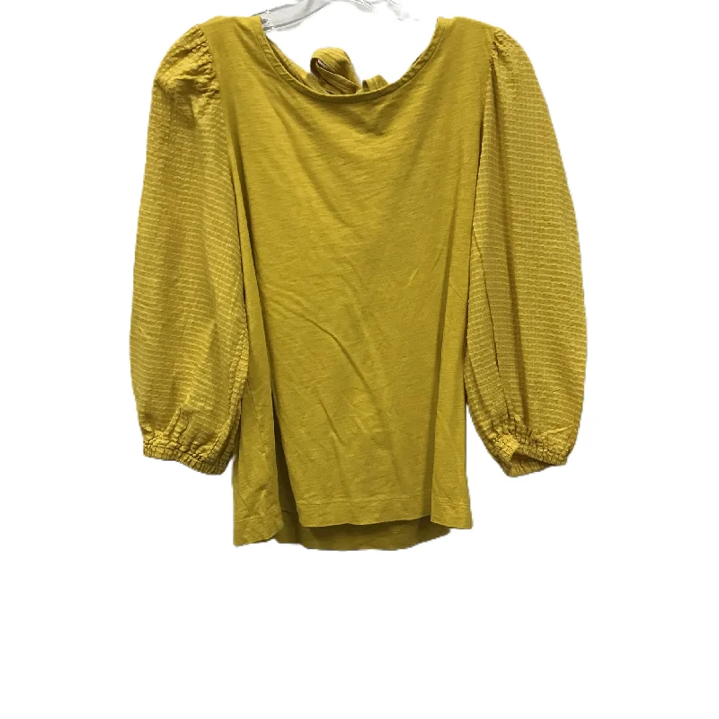 Yellow Top Long Sleeve By Loft, Size: M Sophisticated Men's 