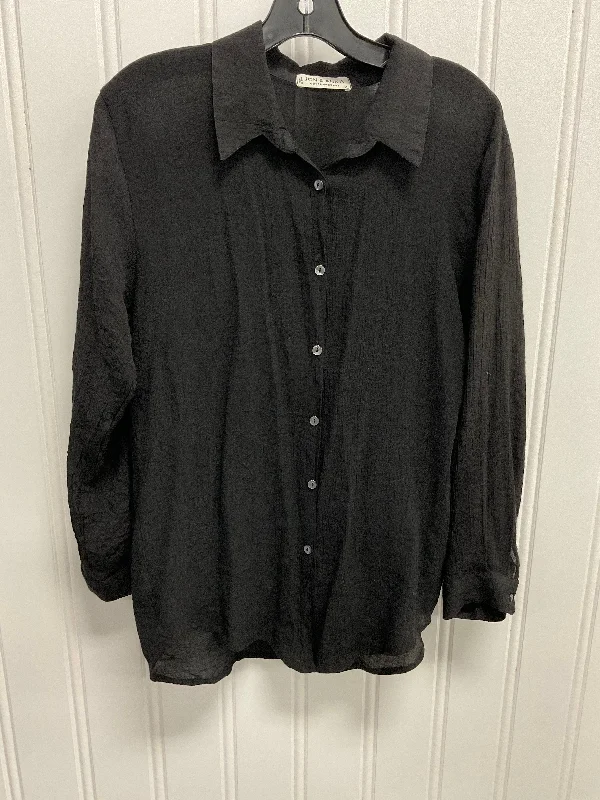 Top Long Sleeve By Jon And Anna In Black, Size: Xl Laid