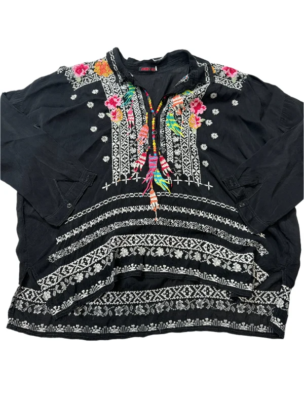 Top Long Sleeve By Johnny Was In Black, Size: L Practical Men's Multi