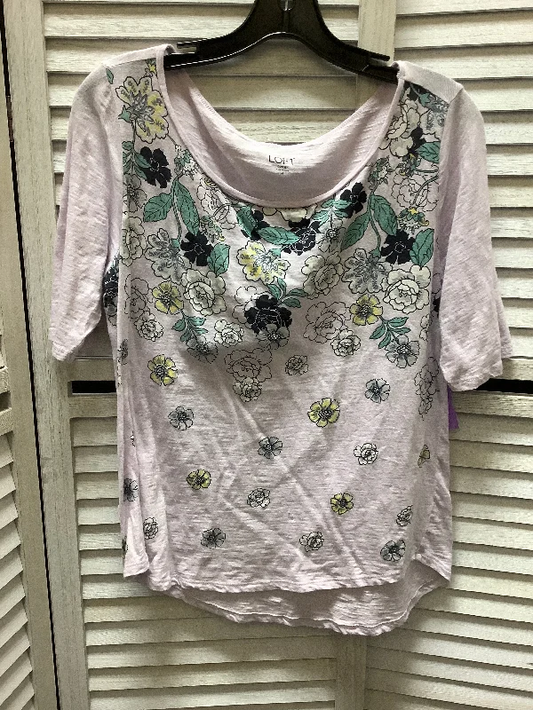 Top Short Sleeve Basic By Loft  Size: M Adventure