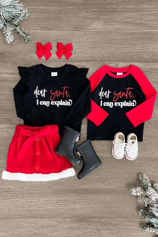 "Dear Santa, I Can Explain" Matching Boy or Girl Set Trendy Men's Oversized