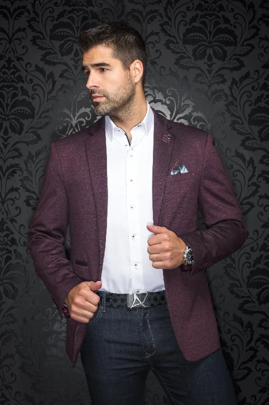 AU NOIR | Blazer | Reynolds Burgundy Refined Men's European