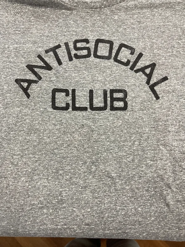 FUN RETRO TEE - ANTI SOCIAL Unique Men's Upcycled