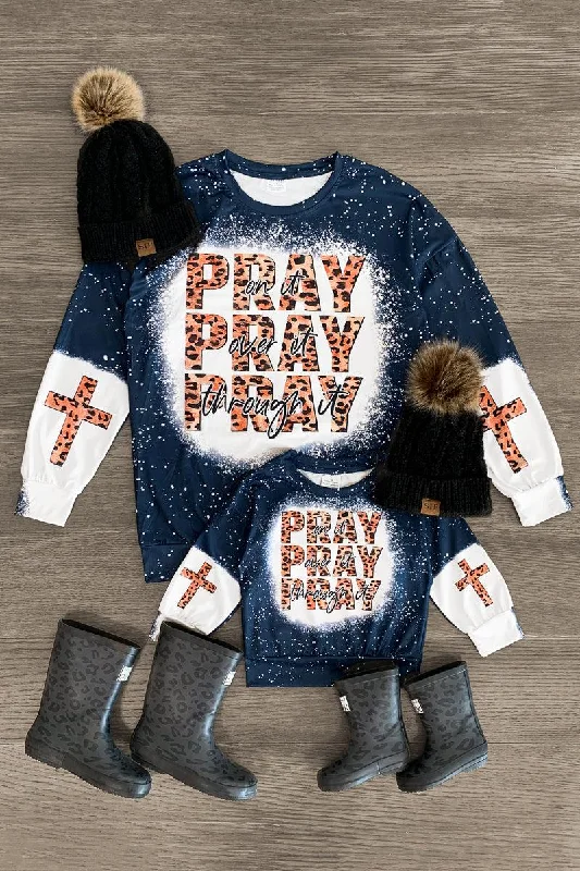 Mom & Me - "Pray..." Long Sleeve Top Traditional Men's Wool