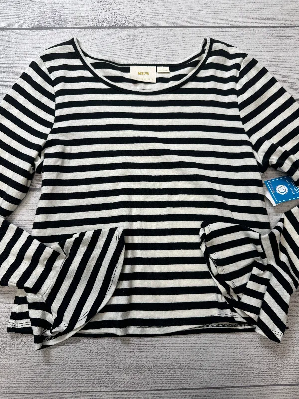 Top Long Sleeve By Maeve In Striped Pattern, Size: L Beach