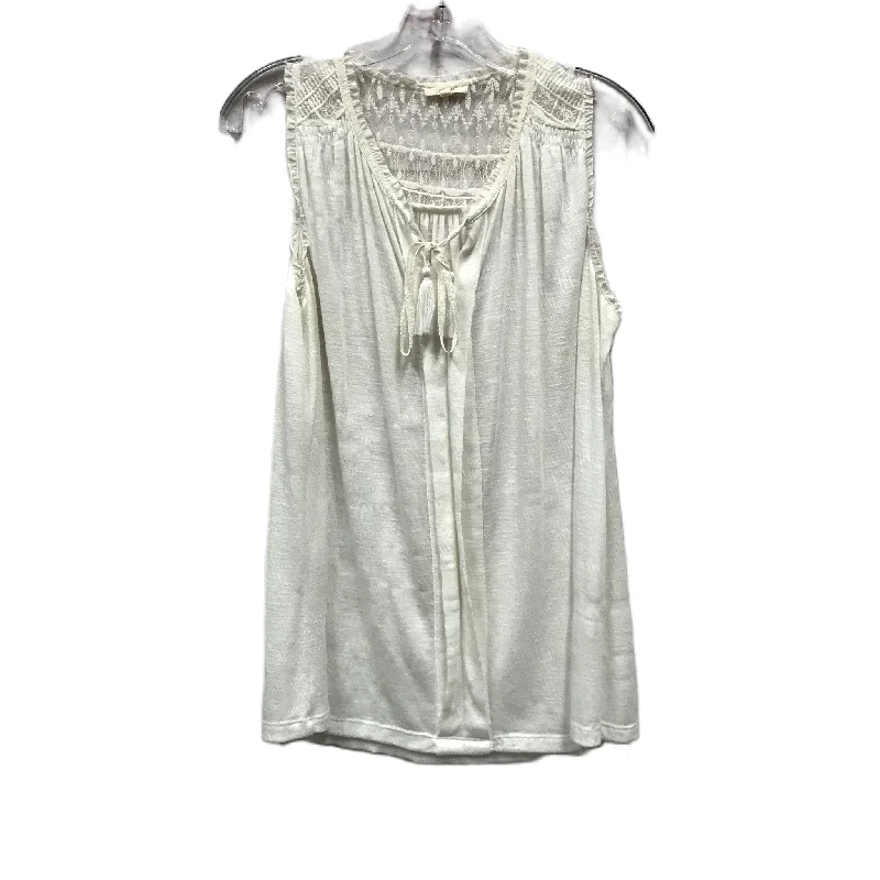 Beige Top Sleeveless By Mystree, Size: S Business