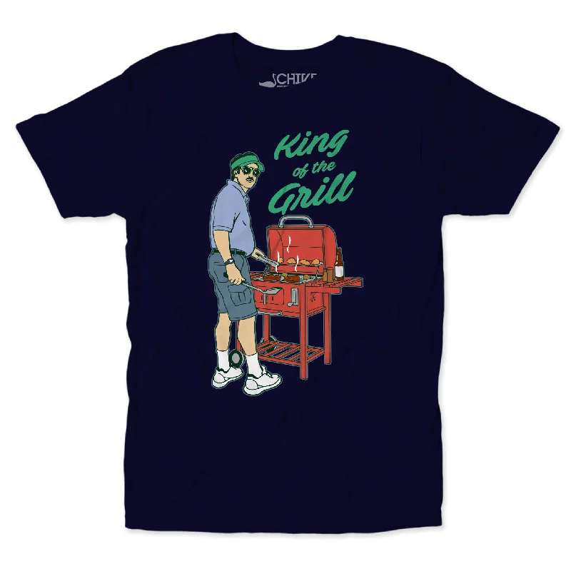 King Of The Grill Unisex Tee Casual Men's Short Casual Men's Short