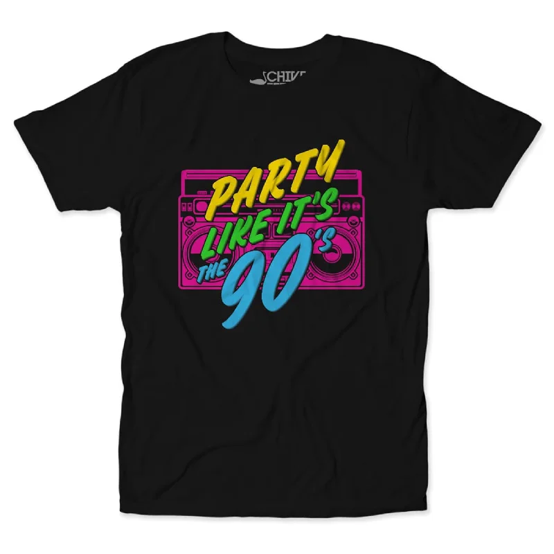 Party Like It's The 90s Tee Sleek Men's Metallic Sleek Men's Metallic