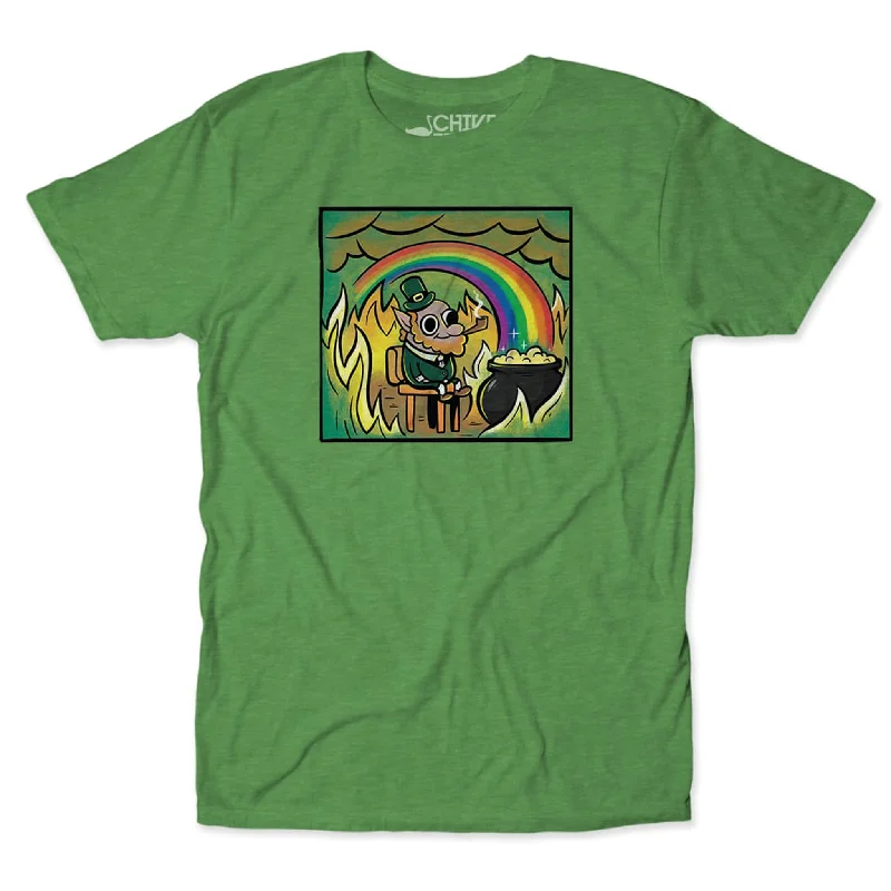 This Is Fine Leprechaun Tee Artistic Men's Avant Artistic Men's Avant