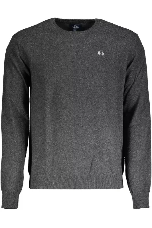 La Martina Elegant  Wool-Blend Men's Sweater Preppy Men's College Preppy Men's College