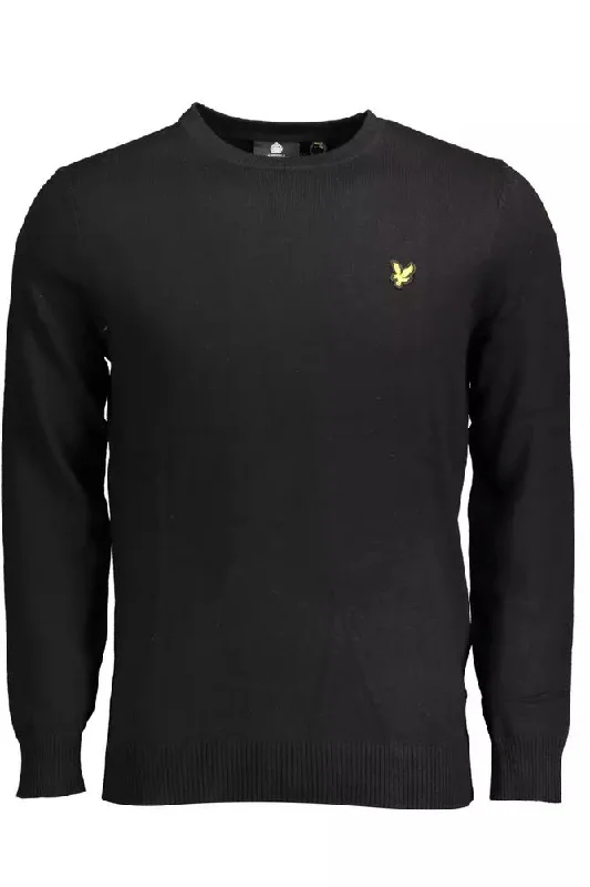 Lyle & Scott Elegant Long-Sleeved  Cotton-Wool Blend Men's Sweater Monochromatic Office Style Monochromatic Office Style