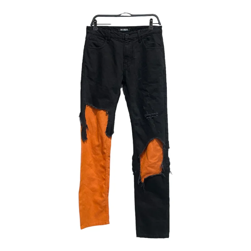 RAF SIMONS/Skinny Pants/31/Cotton/BLK/SS23 DESTROYED DOUBLE DENIM Stylish Men's Tropical  Stylish Men's Tropical 