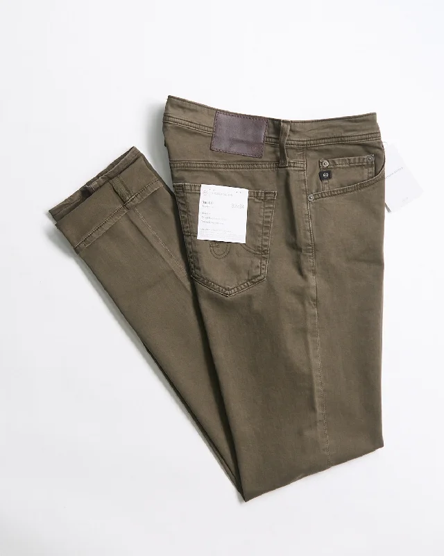 'Tellis' Dried Cedar Sateen Cotton 5 Pocket Pants Bold Men's Statement Bold Men's Statement