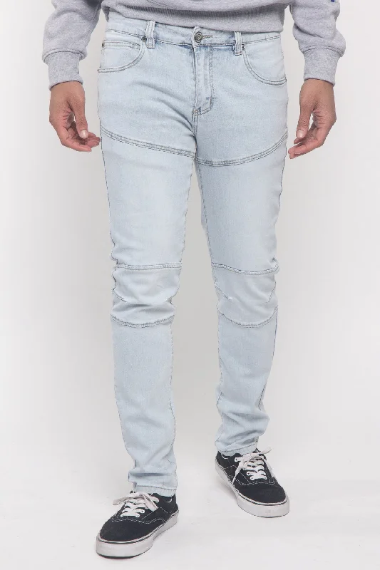 Basic Moto Biker Denim Jeans Casual Men's Japanese  Casual Men's Japanese 