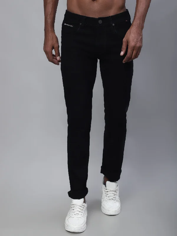 Men's Ultra Narrow fit No Fade Black  Jeans Sophisticated Men's  Sophisticated Men's 