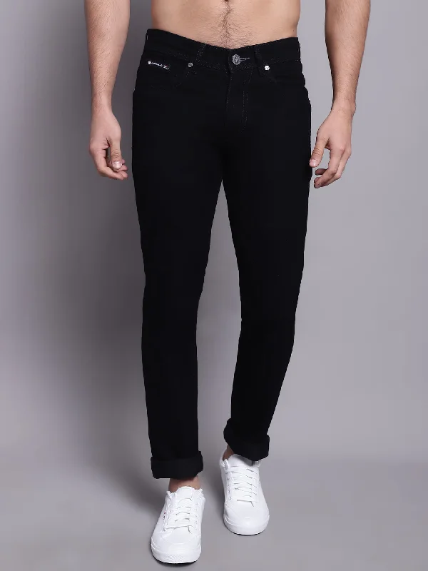 Men's Ultra Narrow fit No Fade Black  Jeans Sporty Men's Athleisure  Sporty Men's Athleisure 