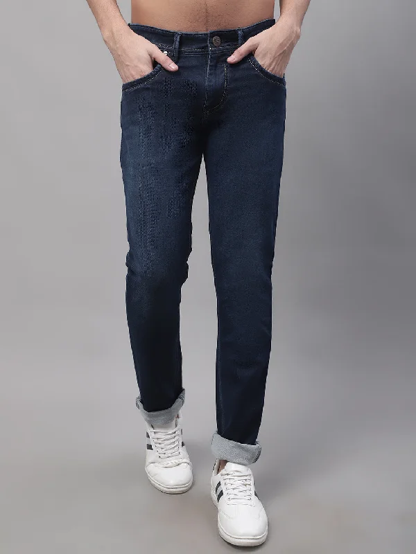 Men's Ultra Narrow fit Light Fade Dark Blue  Jeans Masculine Men's  Masculine Men's 