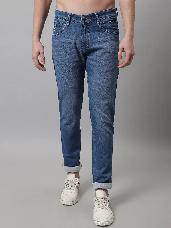 Men's Ultra Narrow fit Medium Fade Blue  Jeans Laid Laid