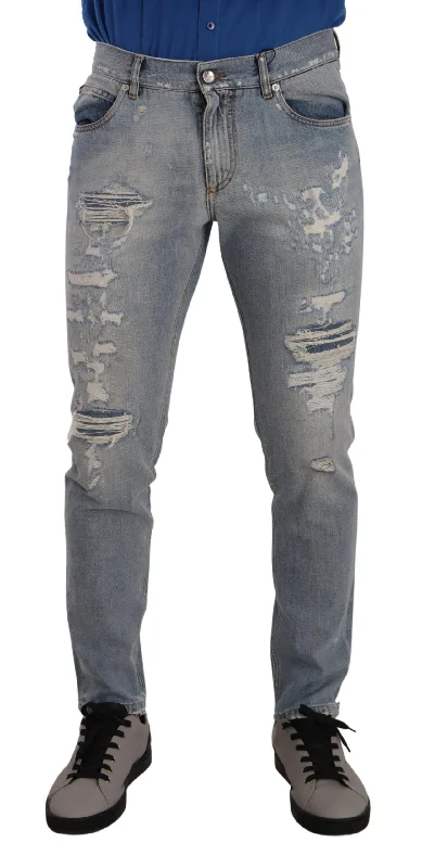 Dolce & Gabbana Elegant  Straight  Men's Jeans Sophisticated Men's French Sophisticated Men's French