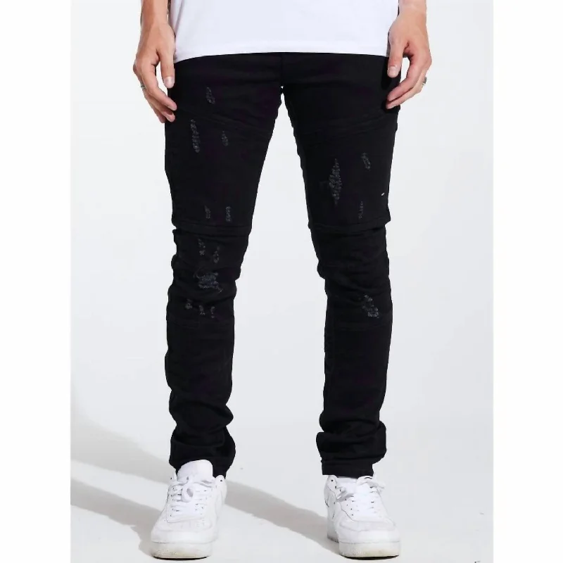 Kurt Denim Jean In Jet Black Laid Laid