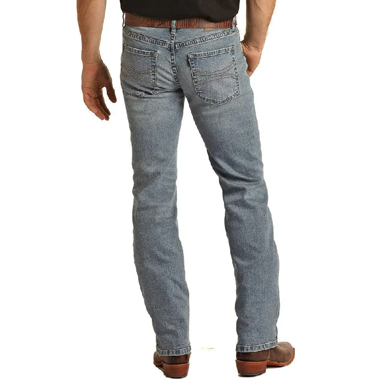 "Light Vintage" Reflex Revolver Slim Straight Jeans Unique Men's Upcycled Unique Men's Upcycled