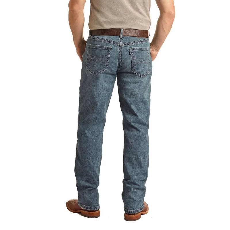 "Medium Wash"Hooey Double Barrel Stackable Bootcut Jeans Monochromatic All Monochromatic All