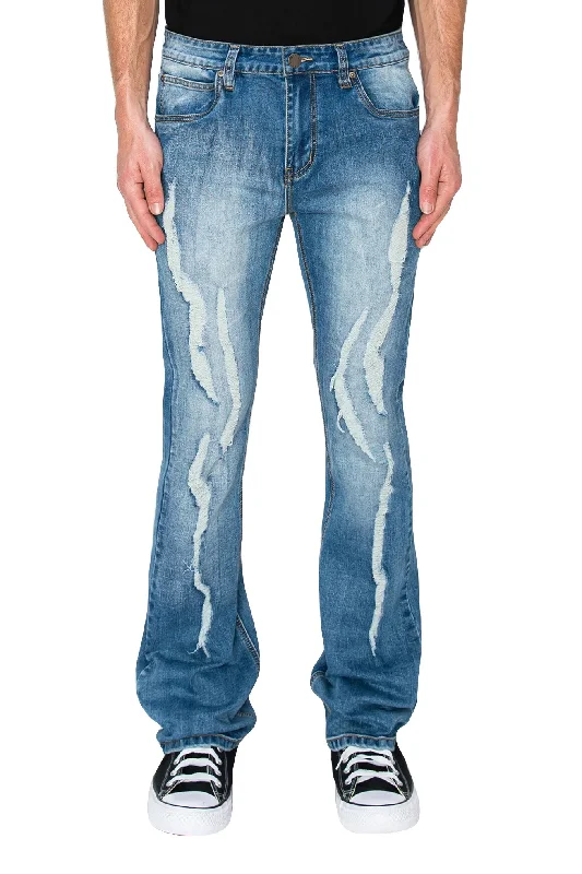 Men's Bootcut Distressed Denim Jeans Luxurious Men's High Luxurious Men's High