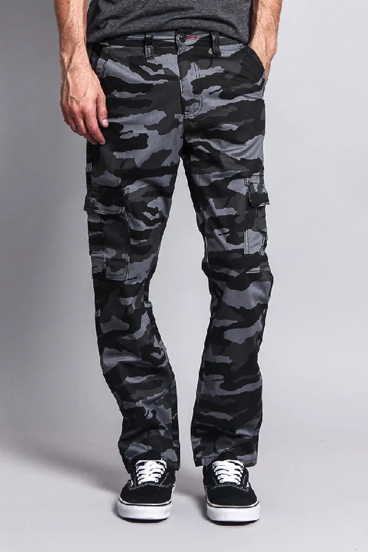 Men's Camo Cargo Slim Fit Pants Athletic Men's High Athletic Men's High