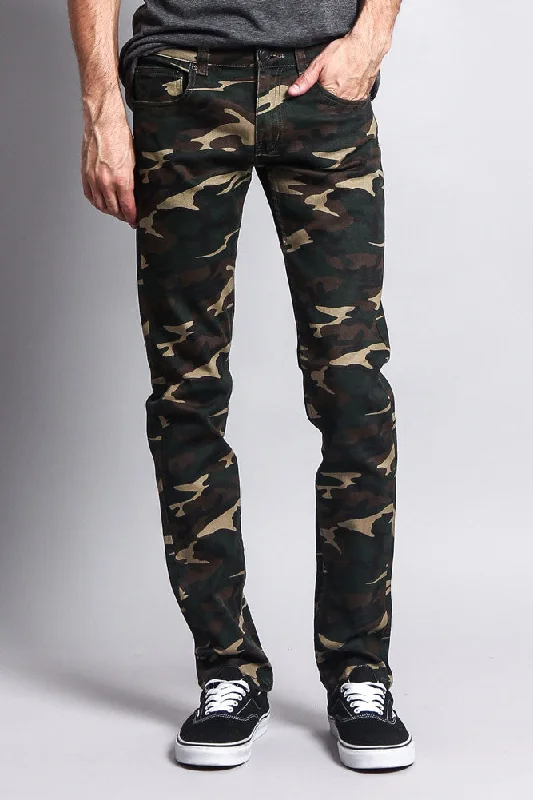 Men's Camo Skinny Jeans Tailored Tailored