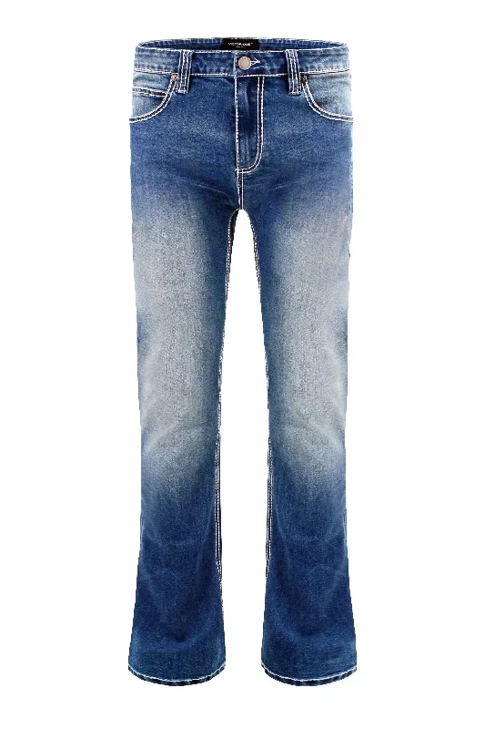 Men's Essential Thick Stitch Bootcut Denim Jeans Earthy Men's Hemp Earthy Men's Hemp