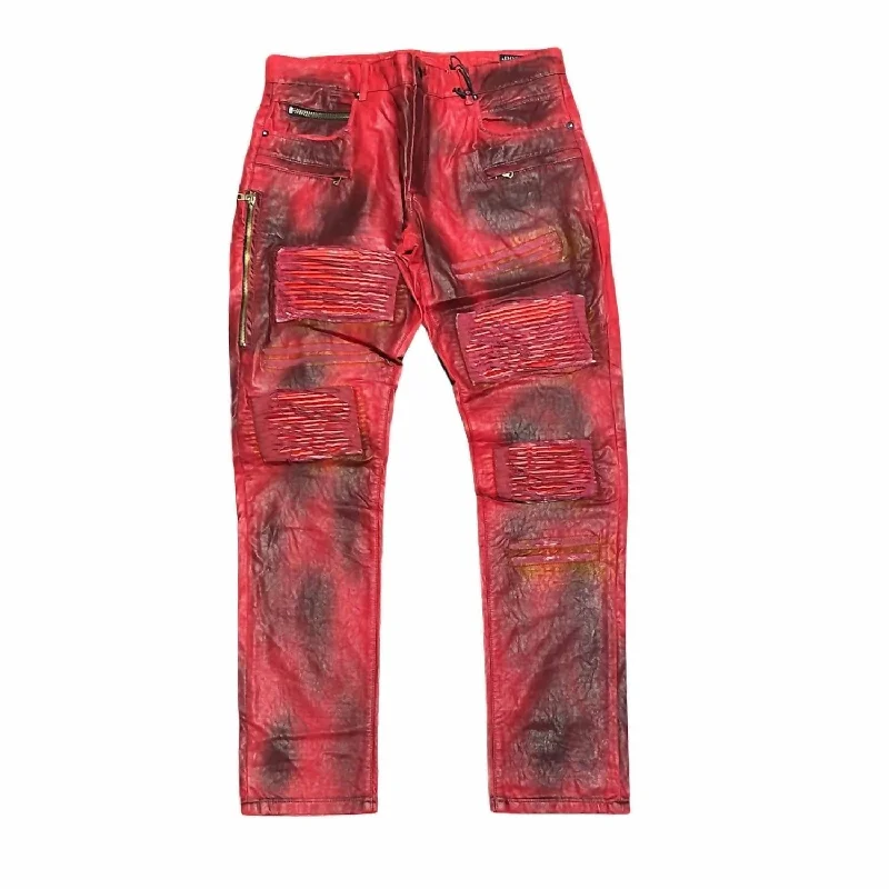 Men's Rafael Jeans In Red Dark Wash Sophisticated Men's  Sophisticated Men's 