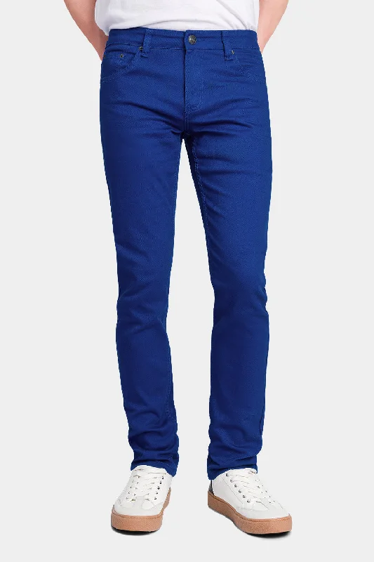 Men's Essential Skinny Fit Colored Jeans (Royal Blue) Organic Organic