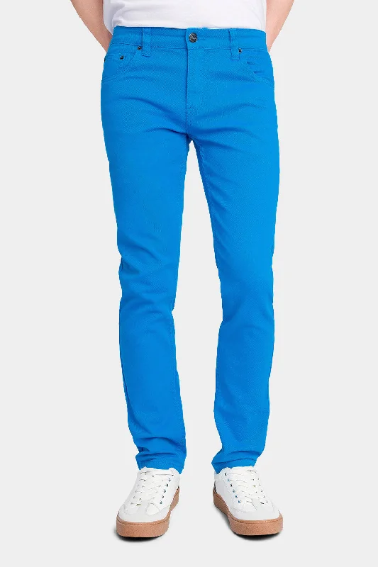 Men's Essential Skinny Fit Colored Jeans (Turquoise) Artistic Men's Avant Artistic Men's Avant