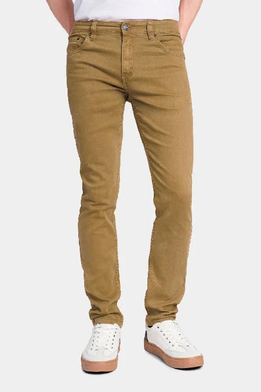 Men's Essential Skinny Fit Colored Jeans (Wheat) Sleek Men's Contemporary  Sleek Men's Contemporary 