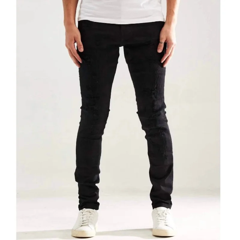 Men's Yorke Denim Jean In Jet Black Dynamic Men's Moto Dynamic Men's Moto